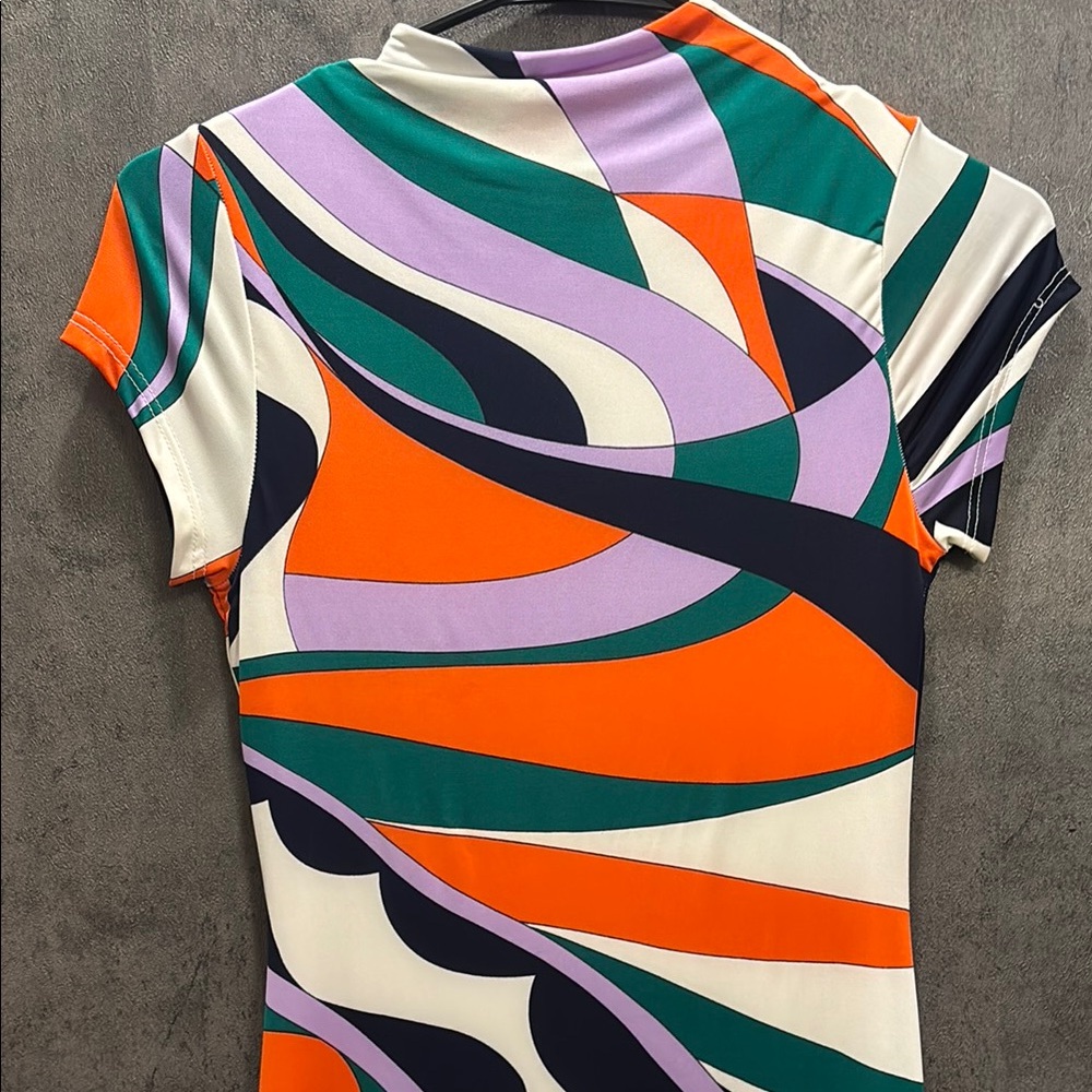Colorful Geometric Pattern Dress - Picture 3 of 5